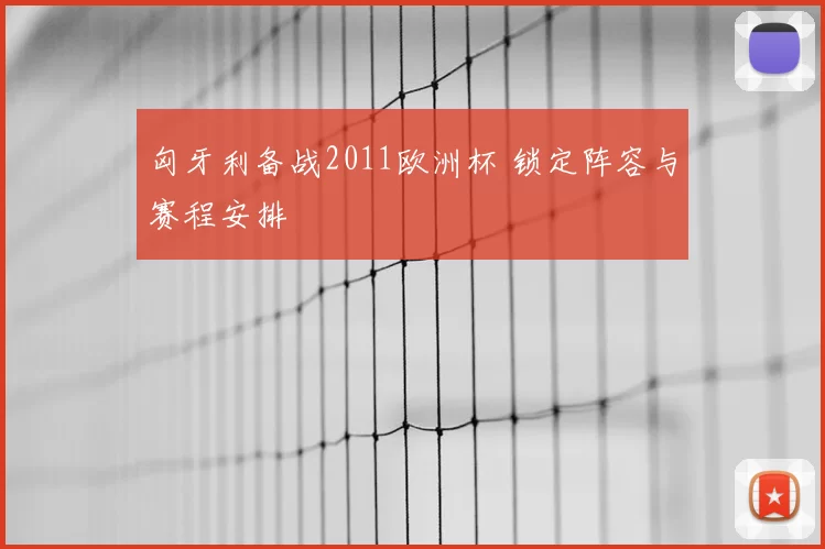 匈牙利备战2011欧洲杯 锁定阵容与赛程安排